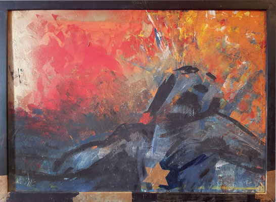 Jesus der Jude, Mischtechnik auf Leinwand, 100x60, 1996, 1500,- €