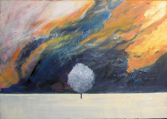 Winterland; 50x70;  Acryl auf Leinwand; 500,- €   