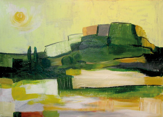 Toscanische Landschaft; 70x50;  Acryl auf Leinwand 500,- €      