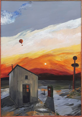 End of the road II; Acryl auf Leinwand, 140x100, 2025, 2500,-