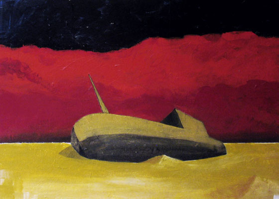 Gestrandet; 70x50; Acryl auf Leinwand; 500,- €