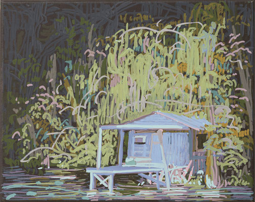 Asta Rode, Swamp-House-II, 30x24, 2024