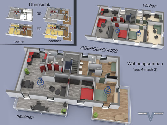 3D Umbau Obergeschoss
