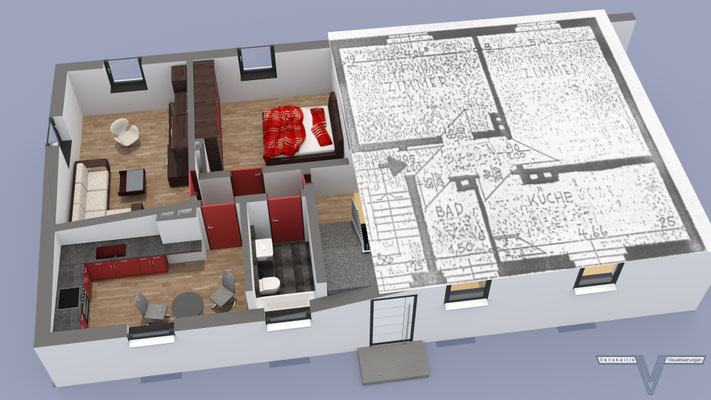 3D Grundrissaufbereitung