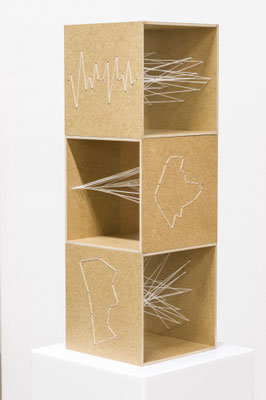 Beate Gärtner | o.T. | 2015 | MDF_ thread | 60x20x20cm | Foto@Matthias Weber