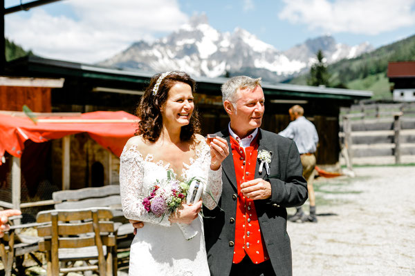 Austrian Wedding, Hochzeit Österreich, Almhochzeit, Heiraten in den Bergen, Hochzeit auf einer Alm, Filzmoos, Salzburger Land, Unterhofalm