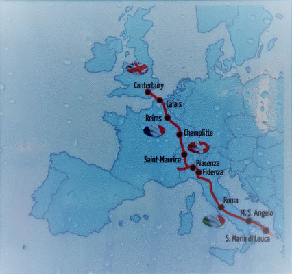die Via Francigena führt durch 4 Länder