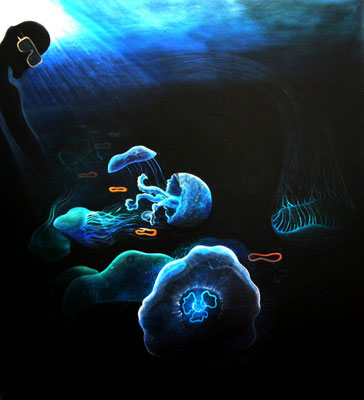 touch, Öl auf Leinwand, 120 x 100 cm