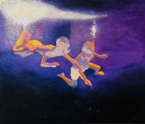o.T., Öl auf Leinwand, 100 x 120 cm