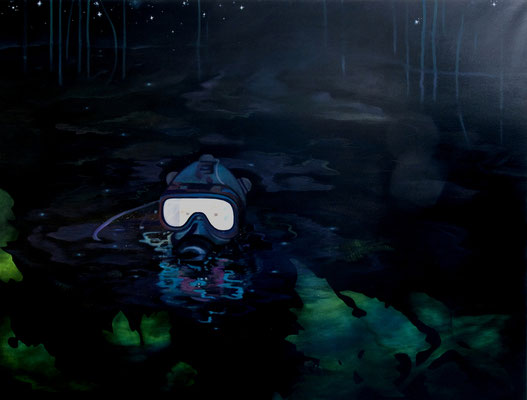 o.T., Öl auf Leinwand, 170 x 130 cm