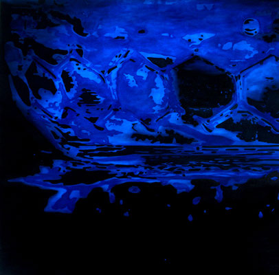o.T., Öl auf Leinwand, 90 x 90 cm