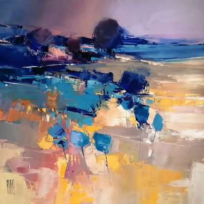 Rivage bleu - 80x80 cm