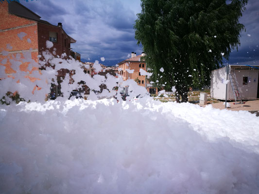 Cañón de espuma, fiesta de la espuma, colegios, eventos