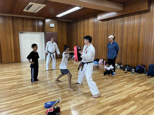 夏クラス常連のK君。慣れてます
