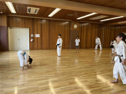準備運動。今日はSちゃんがリード開始