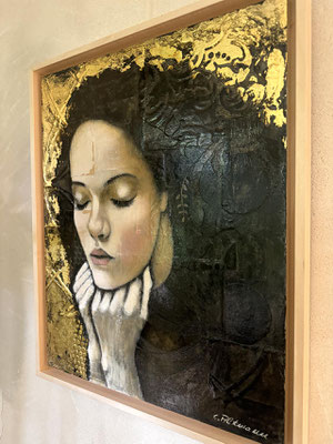 © Conni Altmann, "Moment of clarity", Mixed Media auf HDF, gerahmt ca. 44 x 54 x 3,5 cm