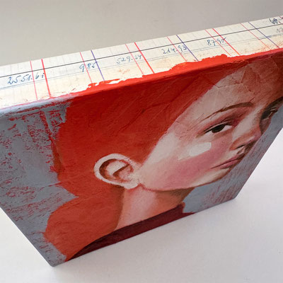 © Conni Altmann, Kleines Originalgemälde Nr. 2, Mixed Media auf Holz, ca. 20 x 20 x 3 cm