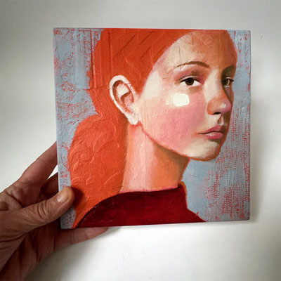 © Conni Altmann, Kleines Originalgemälde Nr. 2, Mixed Media auf Holz, ca. 20 x 20 x 3 cm