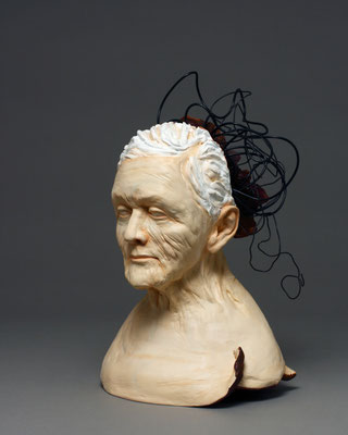 LONELY GIRL RM 101, CONSTANCE MCBRIDE (Ceramic, oxide pastel, wire) $900