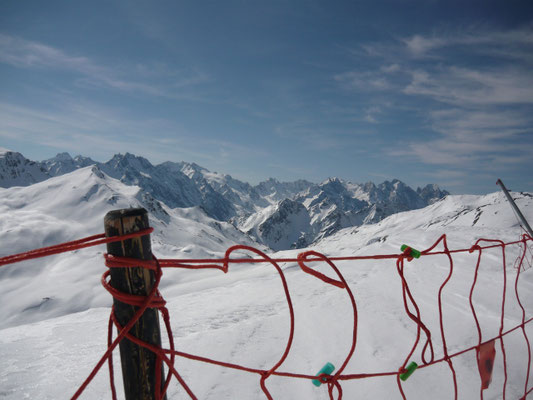 Blick ins Bergell von Bivio aus