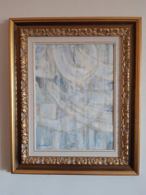 “Lyrical abstract 1” con cornice d’esempio– tecnica mista su carta, cm. 30 x 40 - € 150