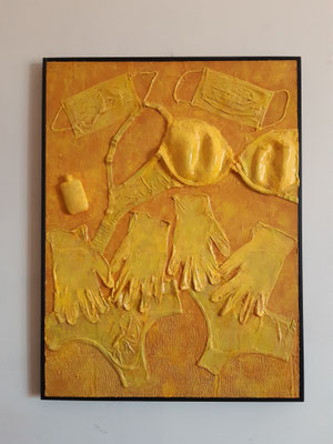 “Archeology: Summer 2020”, tecnica mista su tavola, cm. 60 x 80 - € 2300