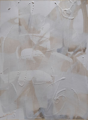 “Dream in white 1” con cornice d’esempio – tecnica mista su carta, cm. 30 x 40 - € 150