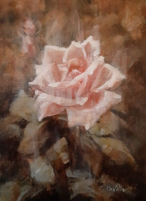 “La rosa della speranza” - olio su tavola, cm. 13,5 x 18,5 - Cernusco sul Naviglio, collezione privata