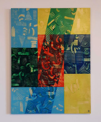 “The decision”, tecnica mista su pannello, cm. 60 x 80 x 2,4 -  € 750