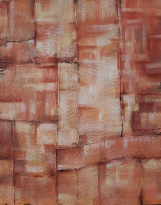 “Warm abstract” – tecnica mista su tavola, cm. 40 x 50 - La  LouvIère (Belgio , collezione privata