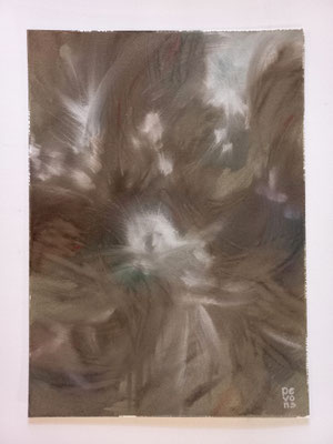 “Fuggendo nel bosco”, olio su carta D’Arches 300 g/mq, cm. 26 x 36 - € 270 