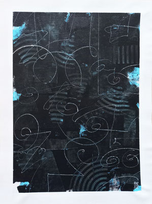 “Gioia interiore”, tecnica mista su tela Clairefontaine (non intelaiata), cm. 36 x 48 – € 400
