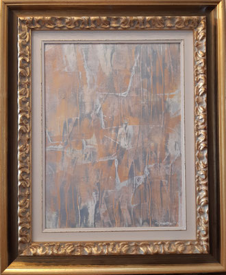 “Abstract 101020” con cornice d’esempio, tecnica mista su carta, cm. 30 x 40 – € 150