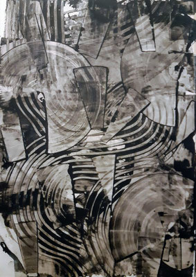 “Monochrome black”, tecnica mista su carta Yupo, cm. 29,7 x 42 – € 250