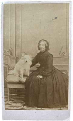 Foto im CdV-Format (Carte de Visite) aus Frankreich um 1860 herum