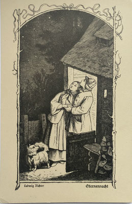 "Sternennacht" von Ludwig Richter: Aus der Mappe "Fürs Haus. Winter"