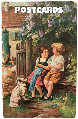Vintage postcards that depicture the German Spitz