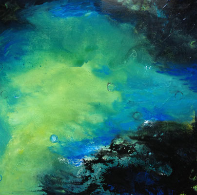 Océan - Technique mixte - 70x70cm (collection privée)