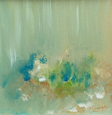 Mémoire d'un jardin humide Acrylique 40x40 cm