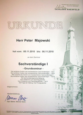 Handwerk Sachverständigen Grundseminar