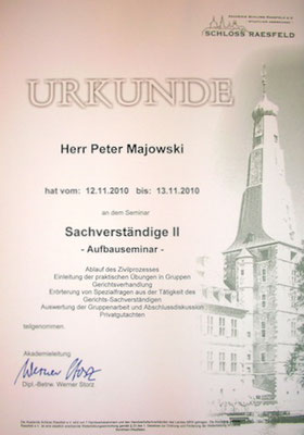 Handwerk Sachverständigen Aufbauseminar