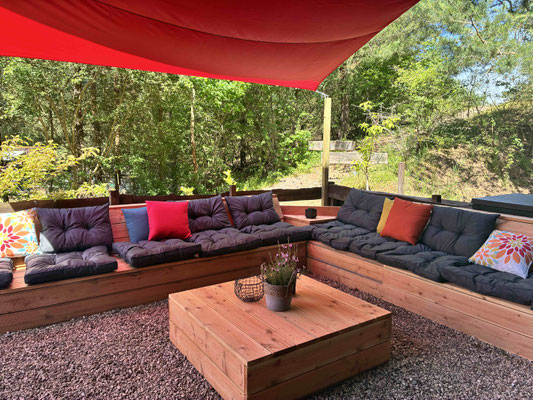 Lounge auf der Marktbistro Terrasse 