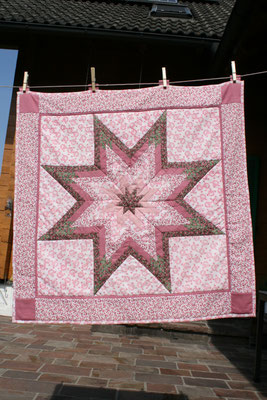 Wandbehang, maschingenäht, maschingequiltet, Größe 90cm x 90cm, verkäuflich