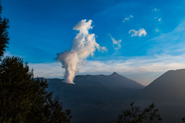 Am Abend rauchte der Bromo tüchtig!