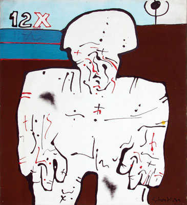 senza titolo, 1974, acrilico su tela, cm 60x66