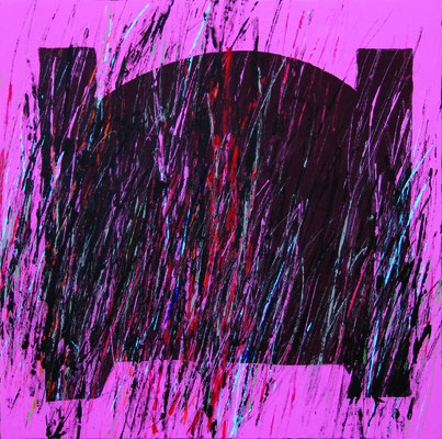 senza titolo, 2008, acrilico su tela, cm 100x100