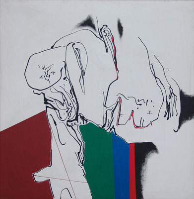 senza titolo, 1974, acrilico su tela, cm 70x70