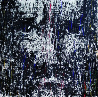 Yesù, 2012, acrilico su tavola, cm 100x100