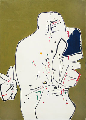 figura, 1974, acrilico su tela, cm 50x70