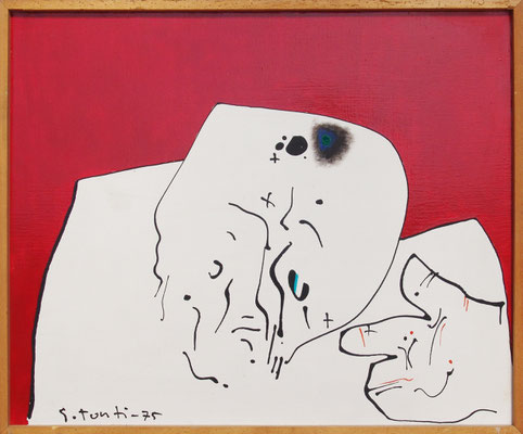 follia, 1975, acrilico su tela, cm 73x61